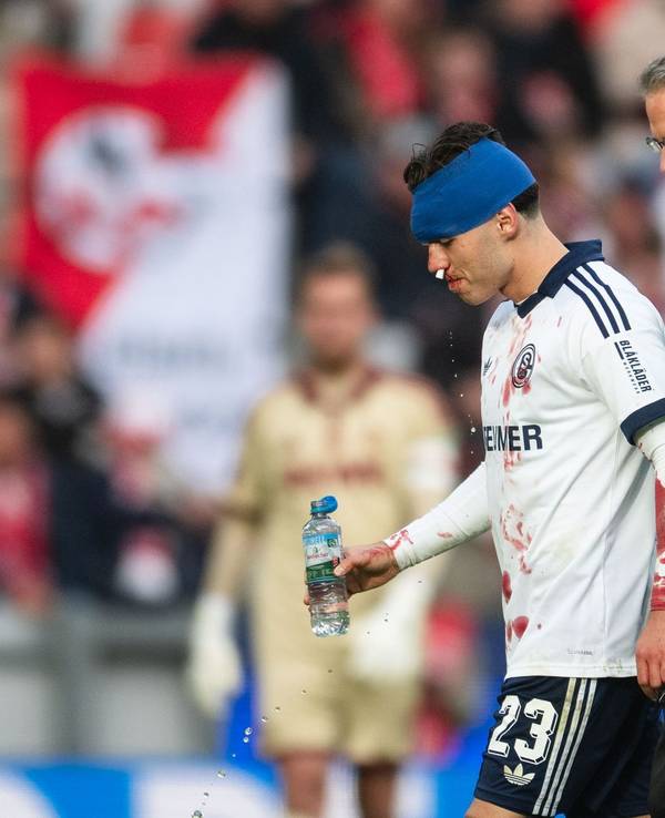 Soufiane El-Faouzi musste blutend vom Platz.
