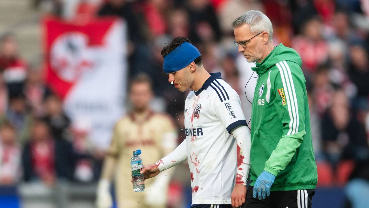 Soufiane El-Faouzi musste blutend vom Platz.
