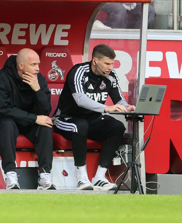 Der FC-Trainerstab mit René Wagner.