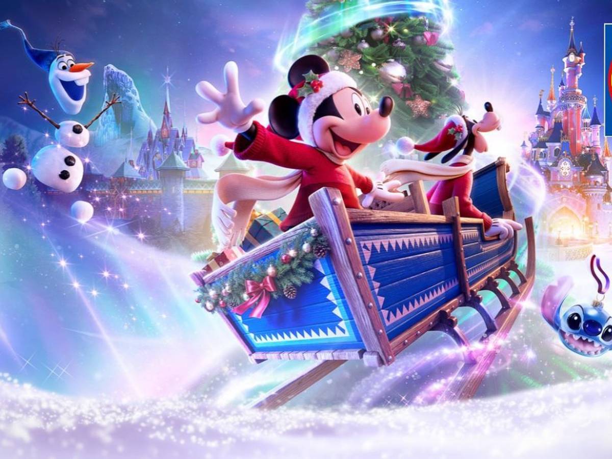 Disneyland Paris Bild mit Mickey Mouse und Olaf