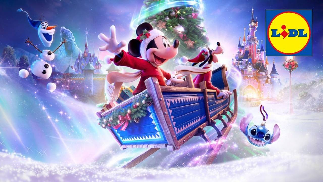 Disneyland Paris Bild mit Mickey Mouse und Olaf