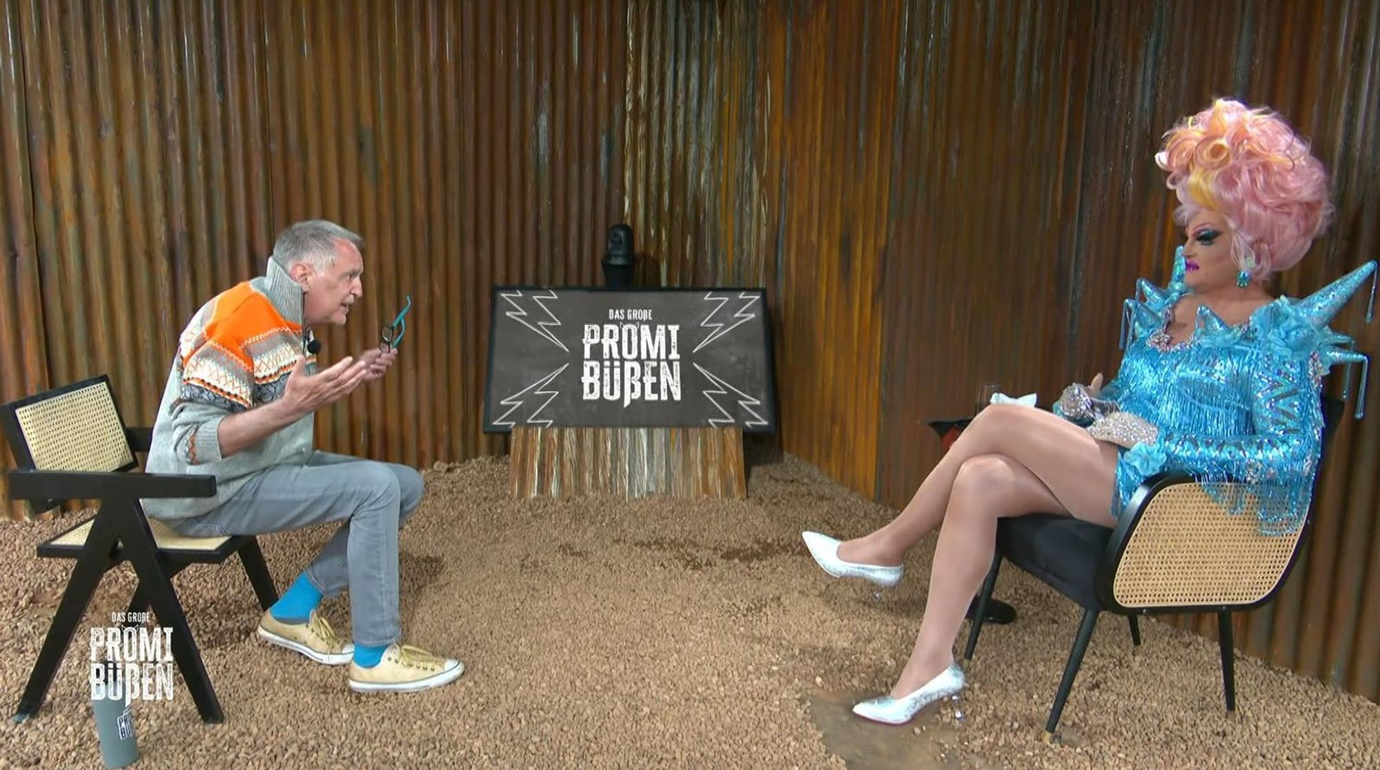 Einsicht zeigte Eike Immel bei der „Runde der Schande“ gegenüber Moderatorin Olivia Jones keine. (Bild: Joyn)