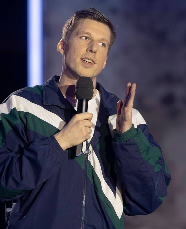 Comedian Björn von Morgenstern während seines Auftrittes in der MDR Fernseh-Aufzeichnung Olaf´s Klub Spezial in Dresden