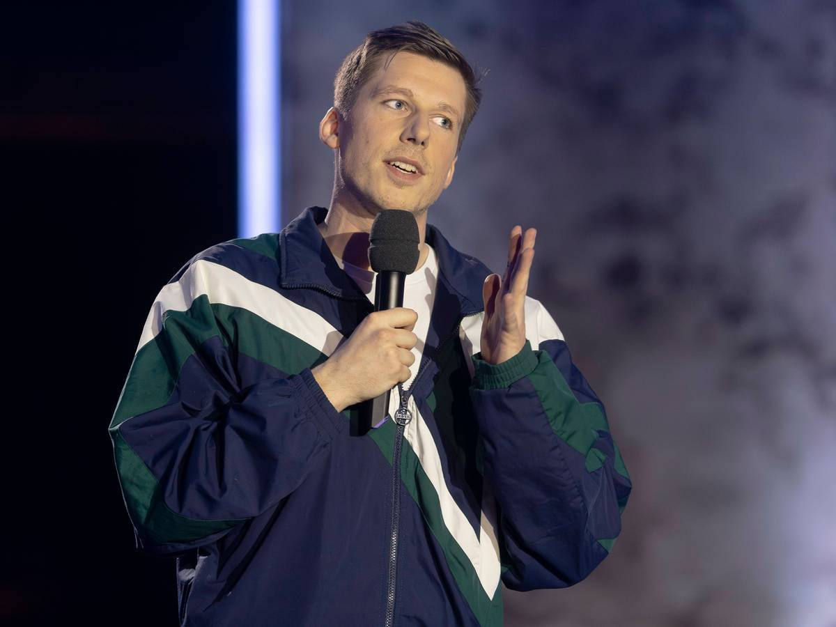 Comedian Björn von Morgenstern während seines Auftrittes in der MDR Fernseh-Aufzeichnung Olaf´s Klub Spezial in Dresden