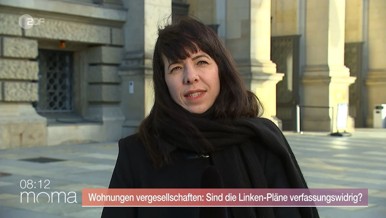 Elif Eralp hält das geplante Gesetz von Innenminister Dobrindt für verfassungswidrig. (Bild: ZDF)
