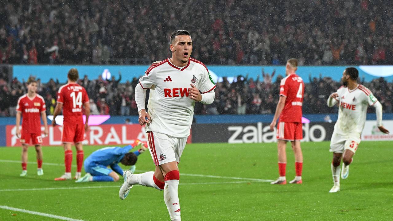 Said El Mala (1. FC Köln) nach seinem Treffer zum zwischenzeitlichen 1:0 gegen Union in der 2. Runde des DFB-Pokals.