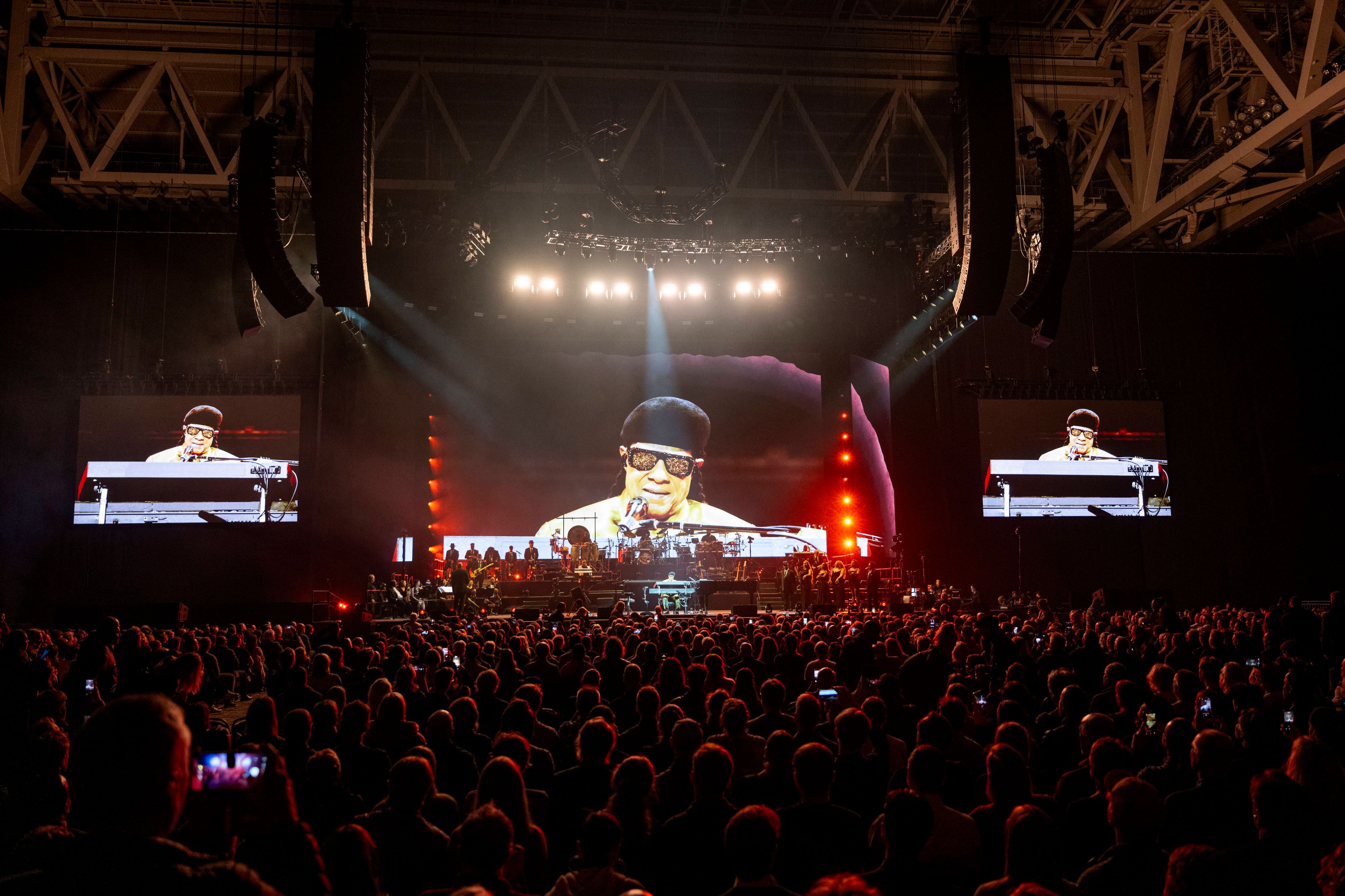 Stevie Wonder beim Konzert seiner Tour.