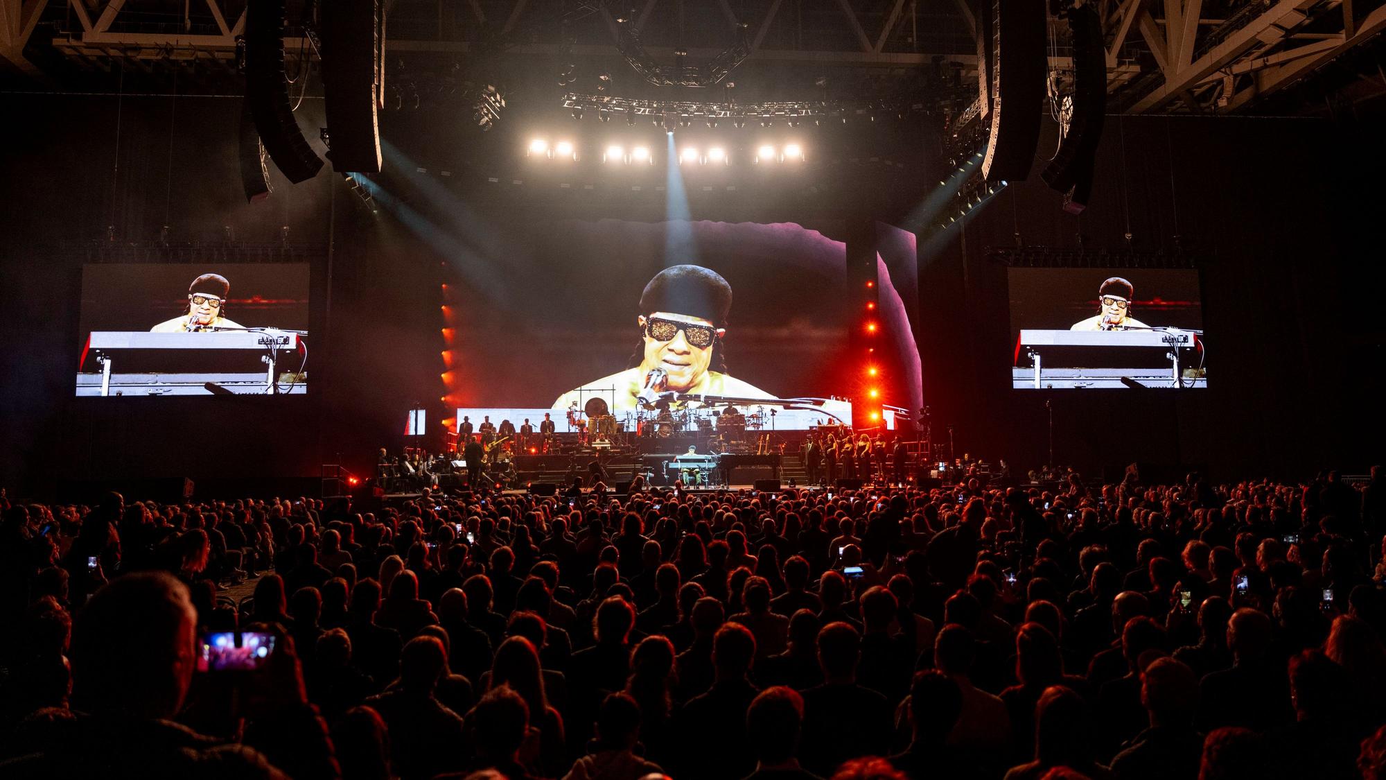 Stevie Wonder beim Konzert seiner Tour.