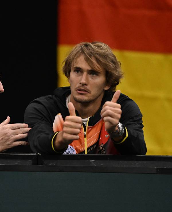 Boris Becker und Alexander Zverev im Gespräch