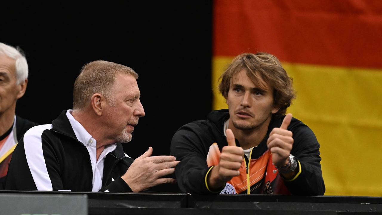 Boris Becker und Alexander Zverev im Gespräch