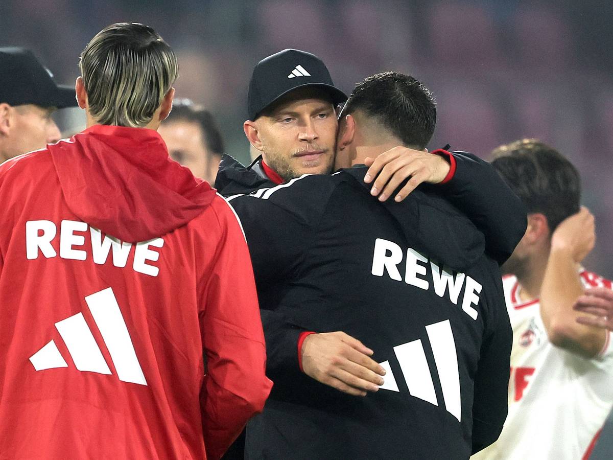 René Wagner und Said El Mala feiern den Pokalsieg des 1. FC Köln).