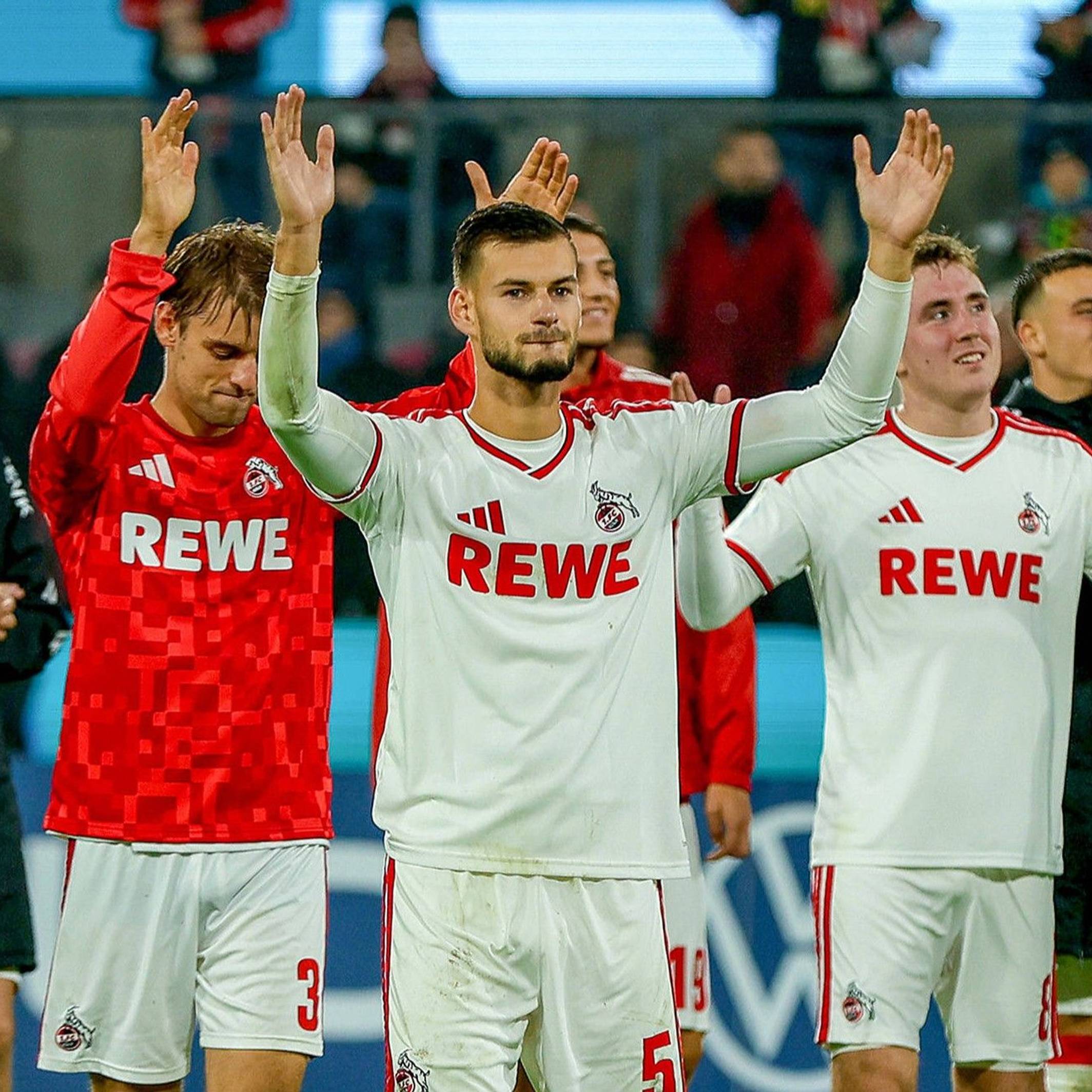 Jubel der FC-Profis um Tom Krauß.