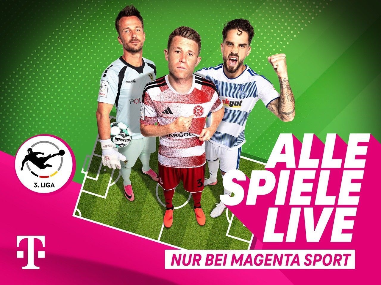 Die Tickets werden zur Verfügung gestellt von MagentaSport, wo du alle Spiele der 3. Liga live und in der Konferenz sehen kannst.