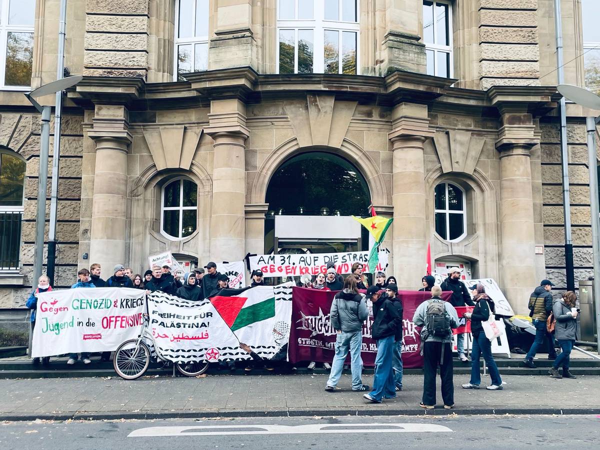 In der Kölner Südstadt läuft aktuell ein Protest an der TH.