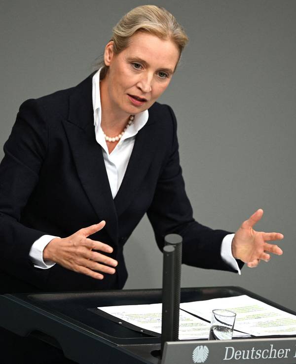 02.01.2020, Berlin: Alice Weidel, Bundesvorsitzende und Fraktionsvorsitzende der AfD, spricht im Plenarsaal im Bundestag bei einer Aussprache zum Europäischen Rat.