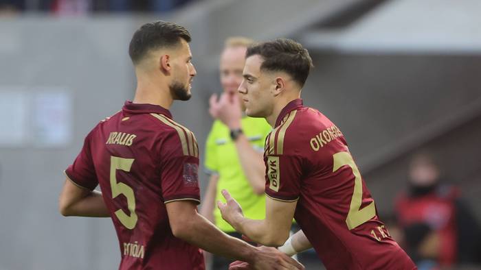 Tom Krauß und Paul Okon-Engstler (1. FC Köln)