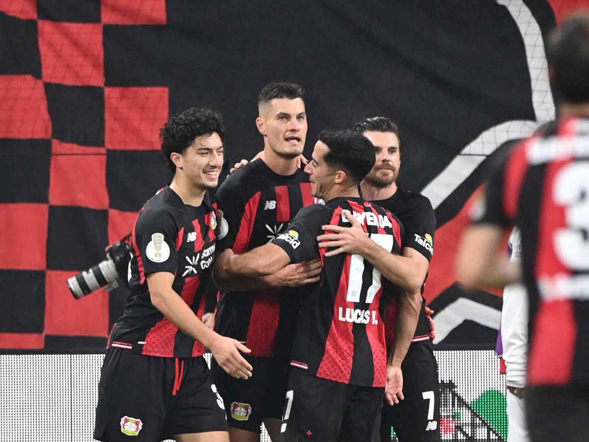 Torjubel bei Bayer Leverkusen.
