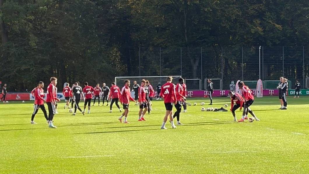 Die FC-Profis auf dem Trainingsplatz am Geißbockheim.
