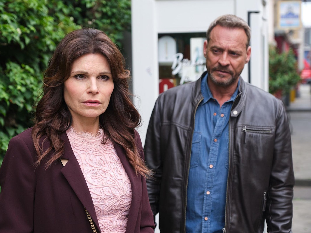 Tabea Heynig und Kai Noll bei Dreharbeiten zur RTL-Serie Unter uns in Köln.