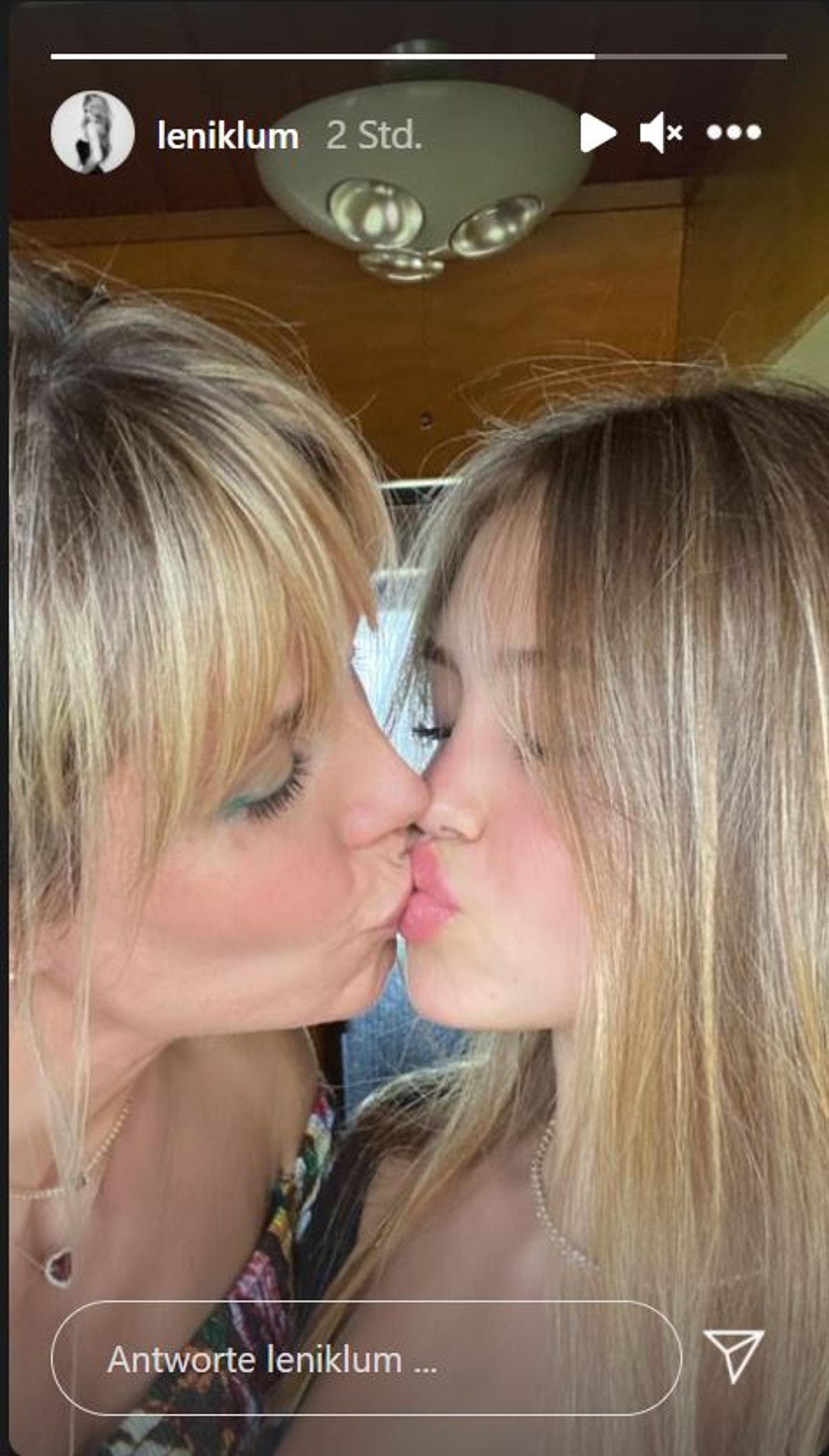 leni klum mit heidi knutschen
