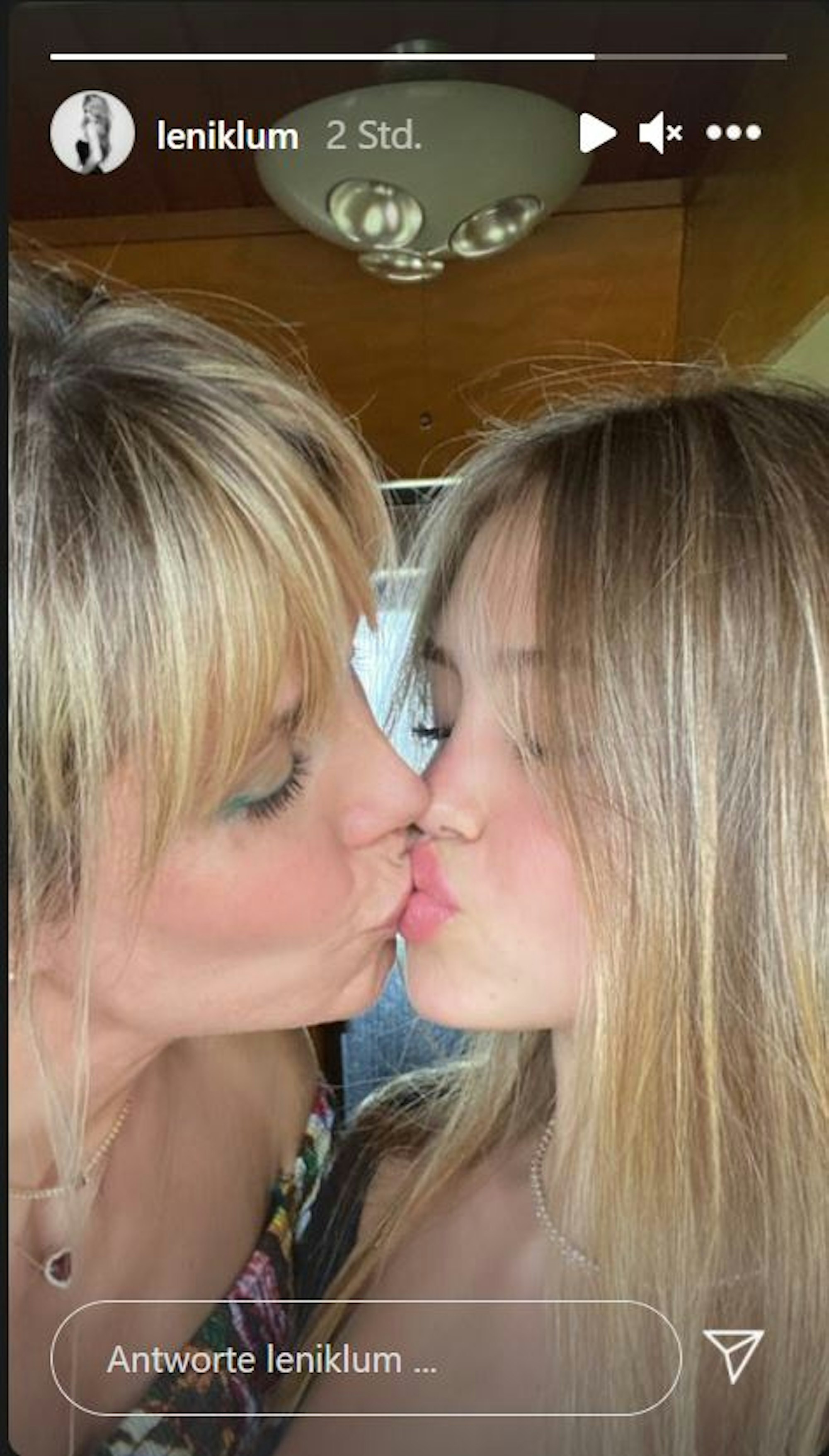 leni klum mit heidi knutschen