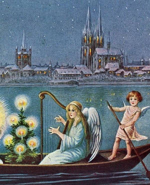 Postkarte Weihnachten Köln