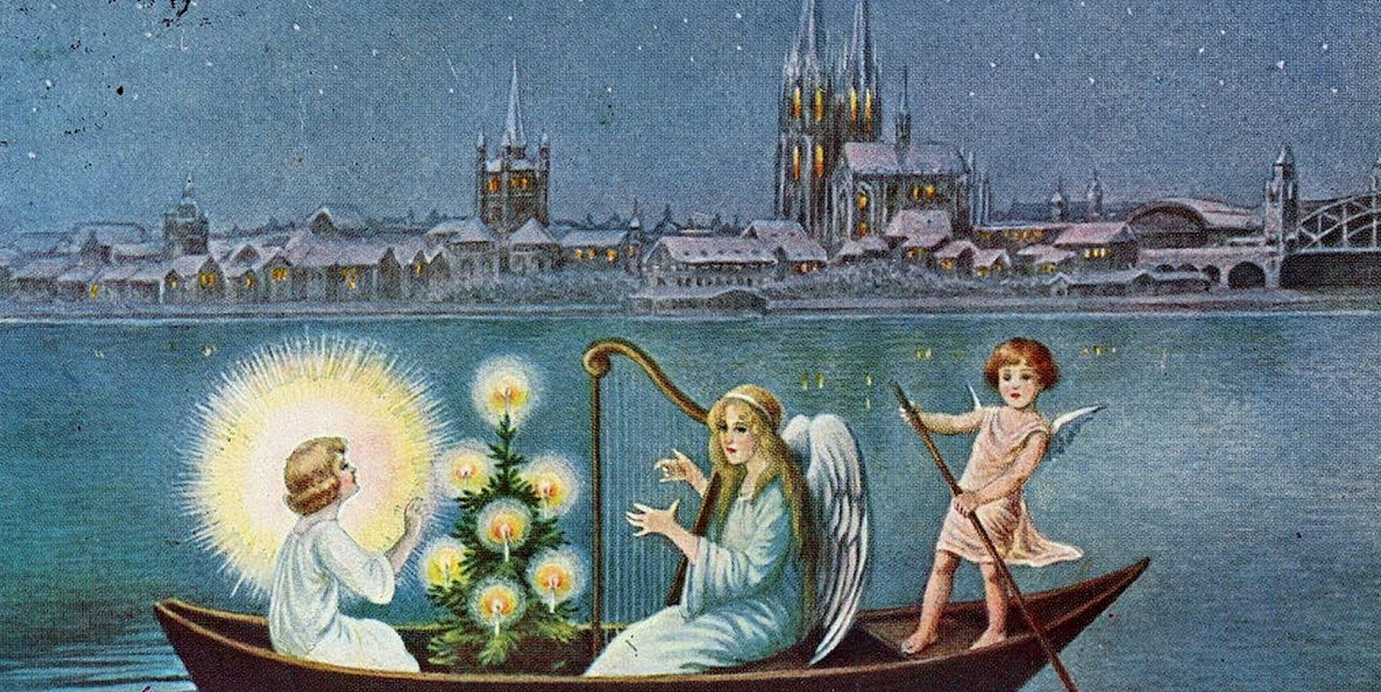 Postkarte Weihnachten Köln