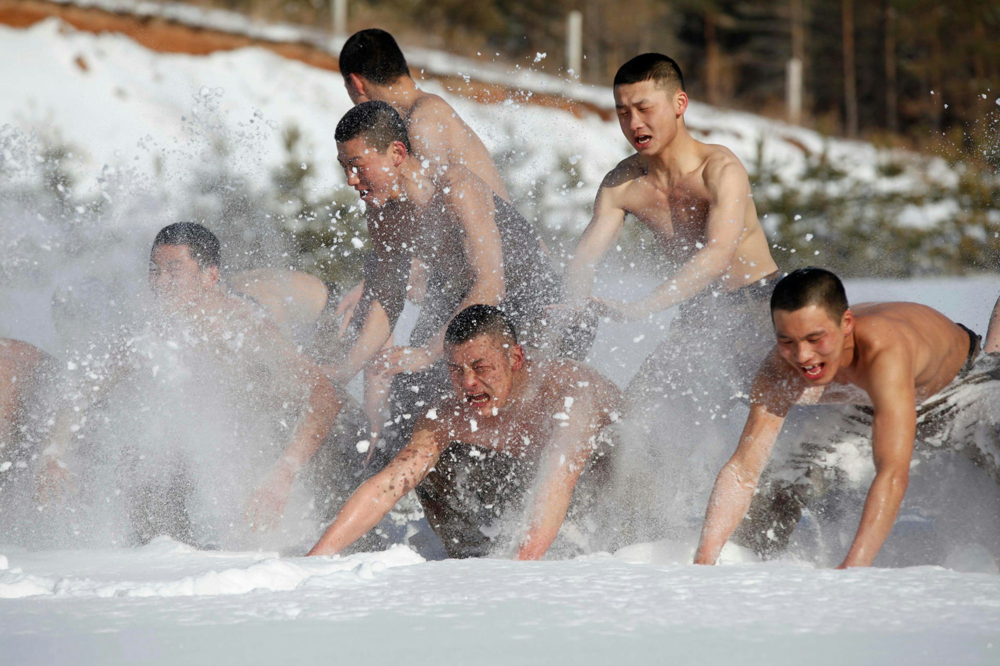 Chinesiche Soldaten beim Training