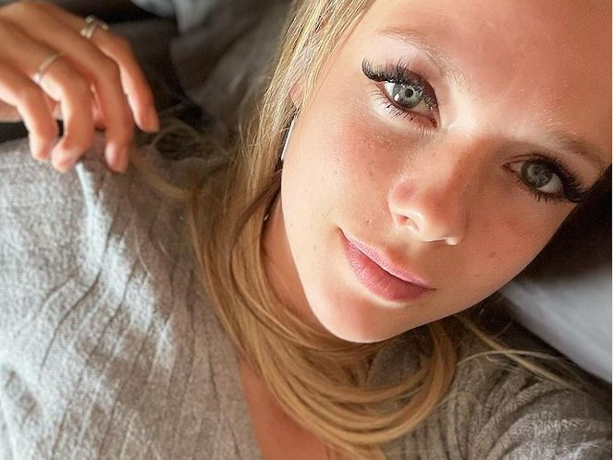 Anne Wünsche auf einem Selfie in ihrer Ferien Wohnung auf Mallorca am 8. April 2021