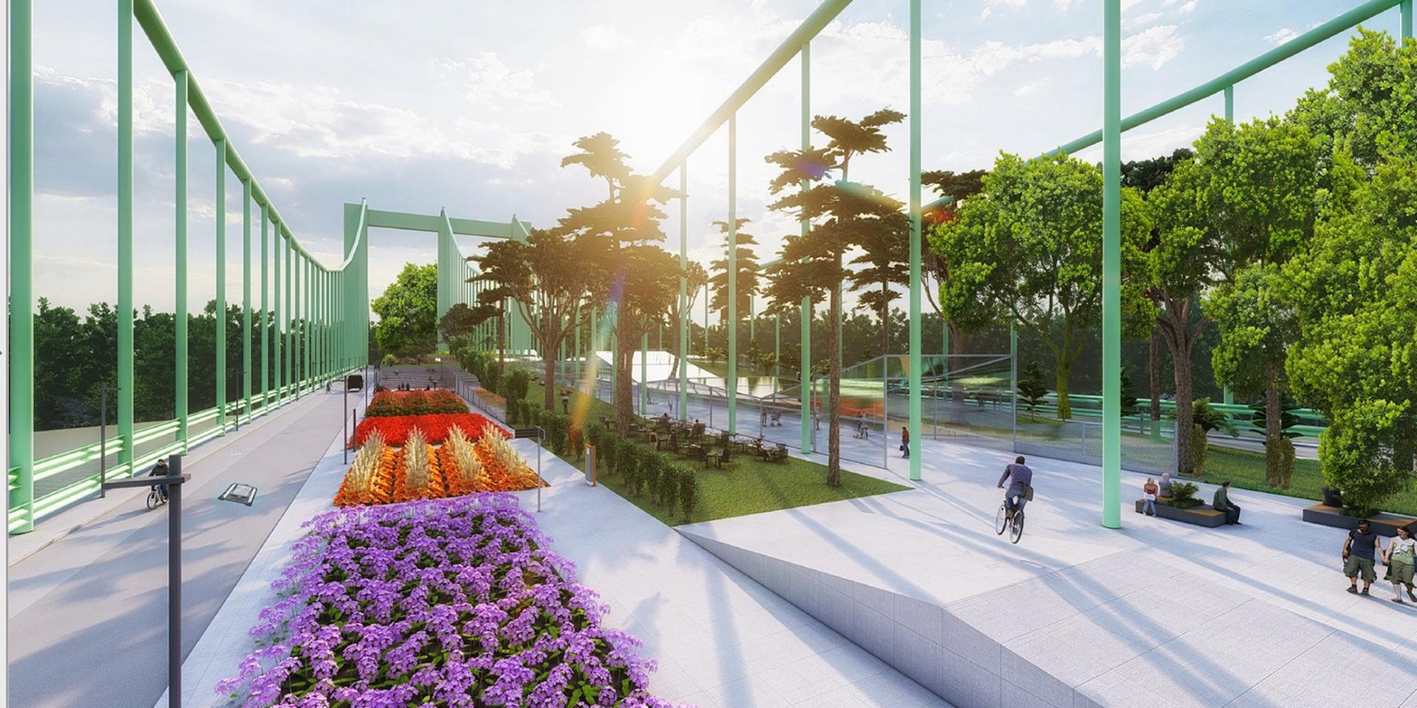 Rodenkirchener Brücke bunt