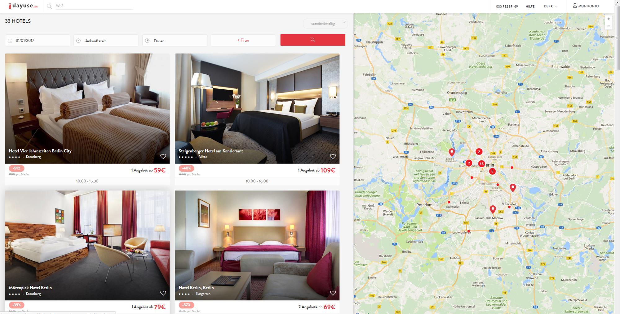 Tageszimmer Angebote Berlin