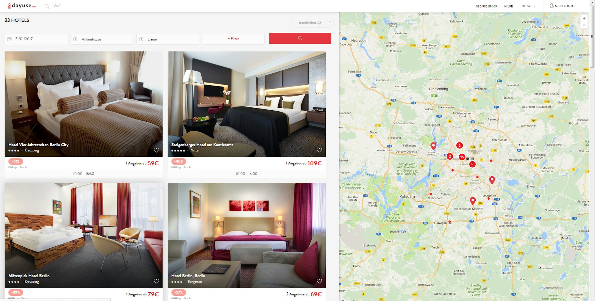 Tageszimmer Angebote Berlin