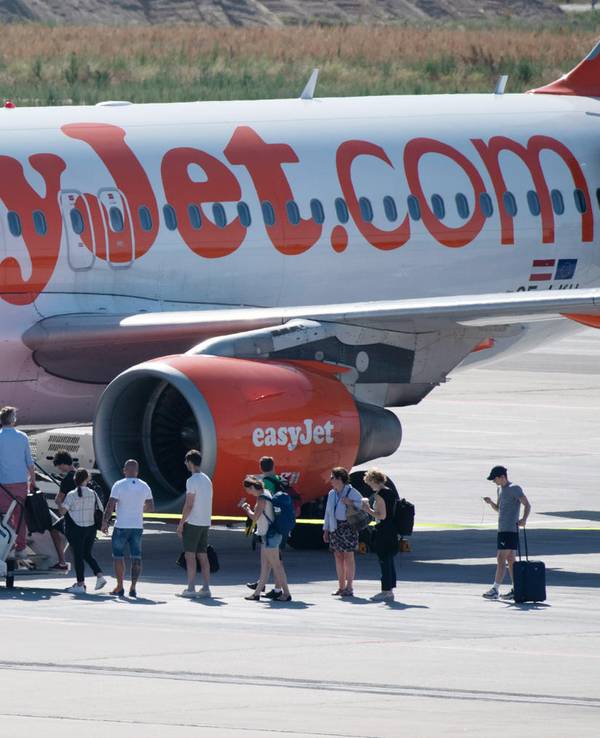 Ein Flugzeug der Schweizer Fluggesellschaft Easyjet.