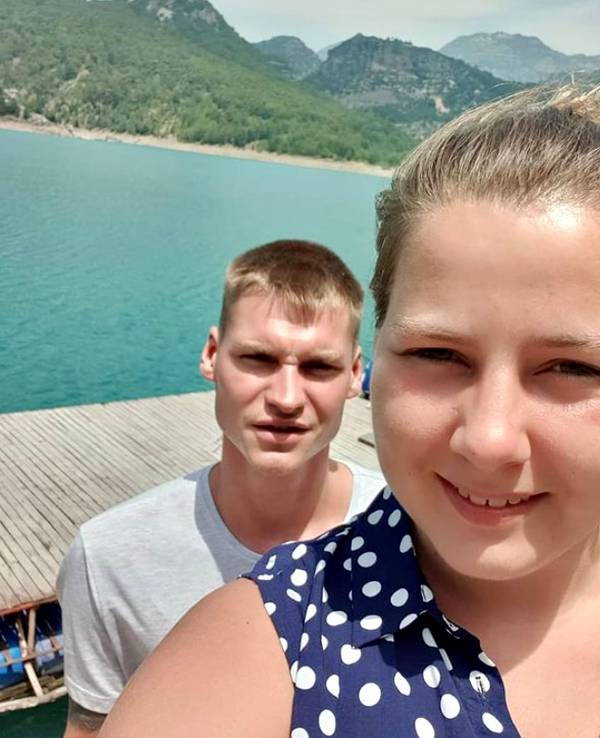 Sarafina Wollny und ihr Mann Peter, hier auf einem Selfie vom Juli 2021.