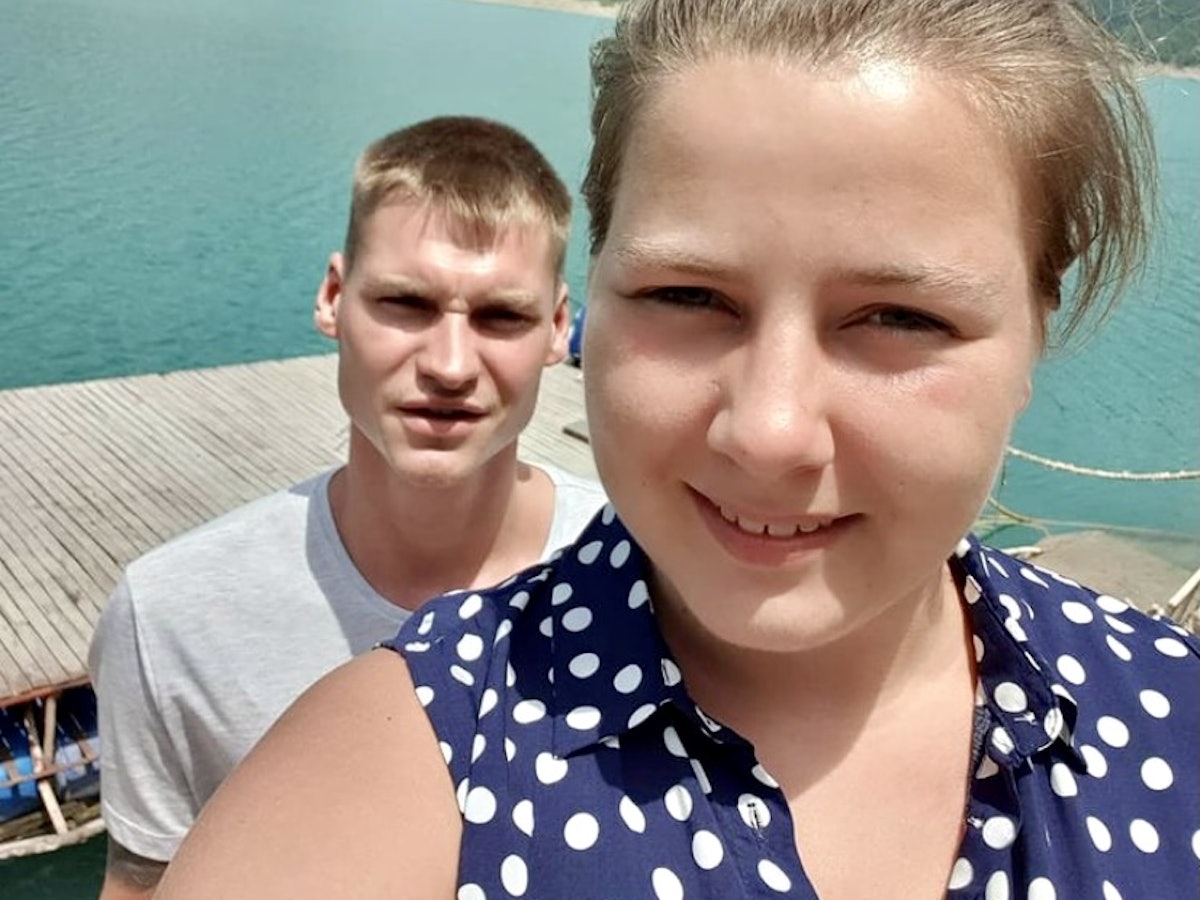 Sarafina Wollny und ihr Mann Peter, hier auf einem Selfie vom Juli 2021.