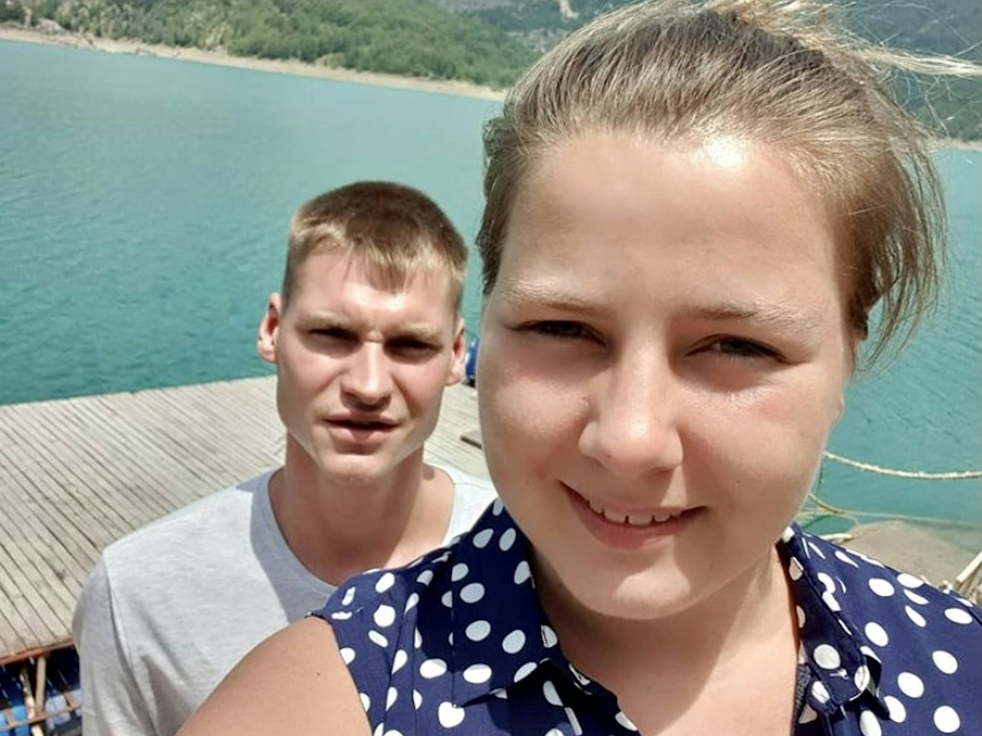 Sarafina Wollny und ihr Mann Peter, hier auf einem Selfie vom Juli 2021.