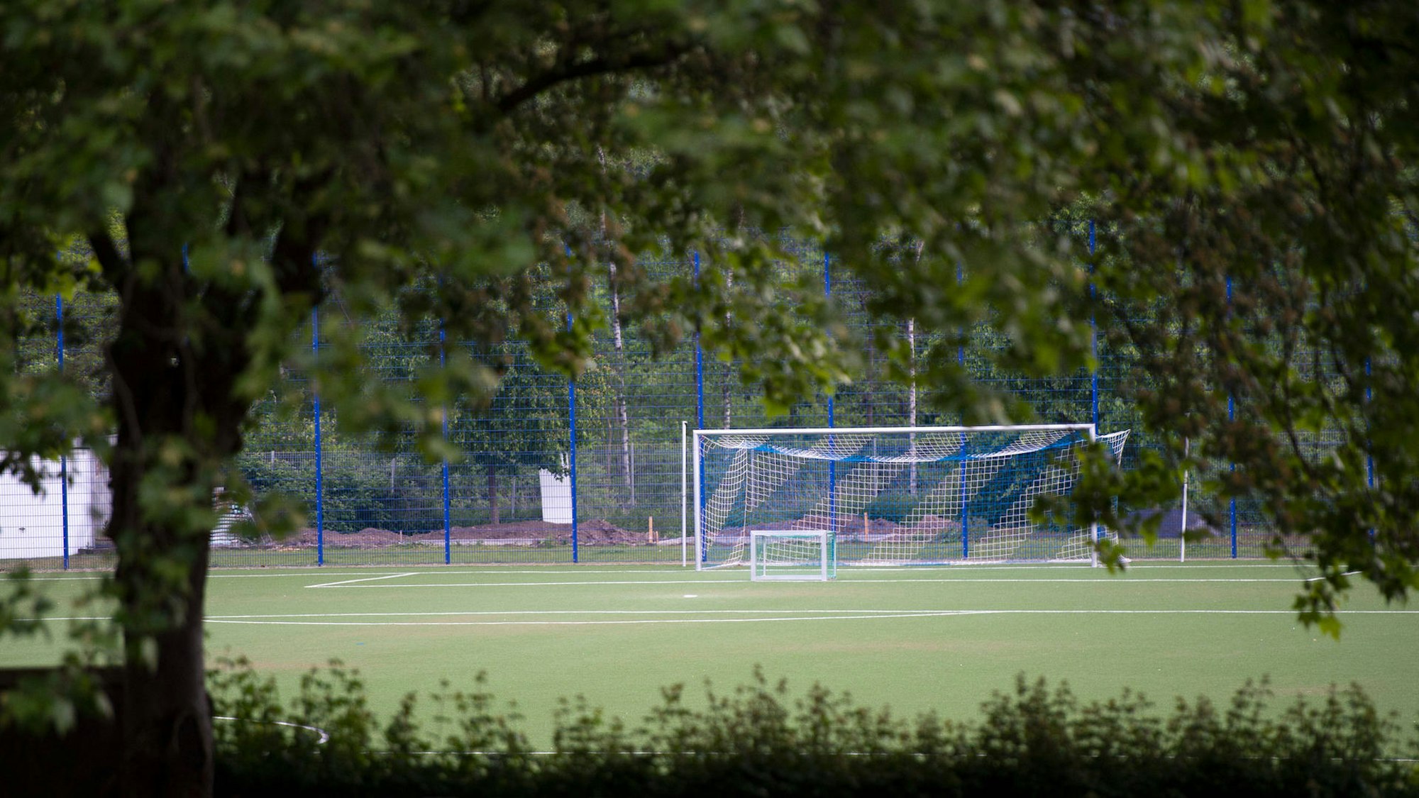 Ein leerer Fußballplatz einer Kreisliga-Mannschaft
