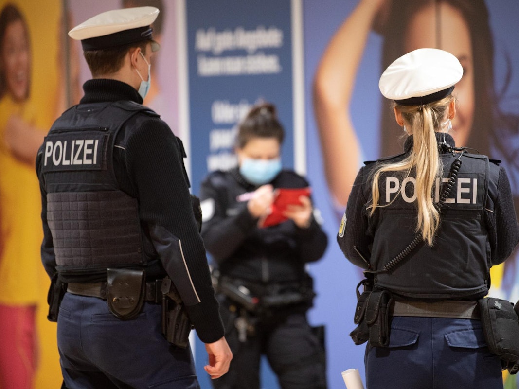 Bundespolizisten im Einsatz im Hauptbahnhof.