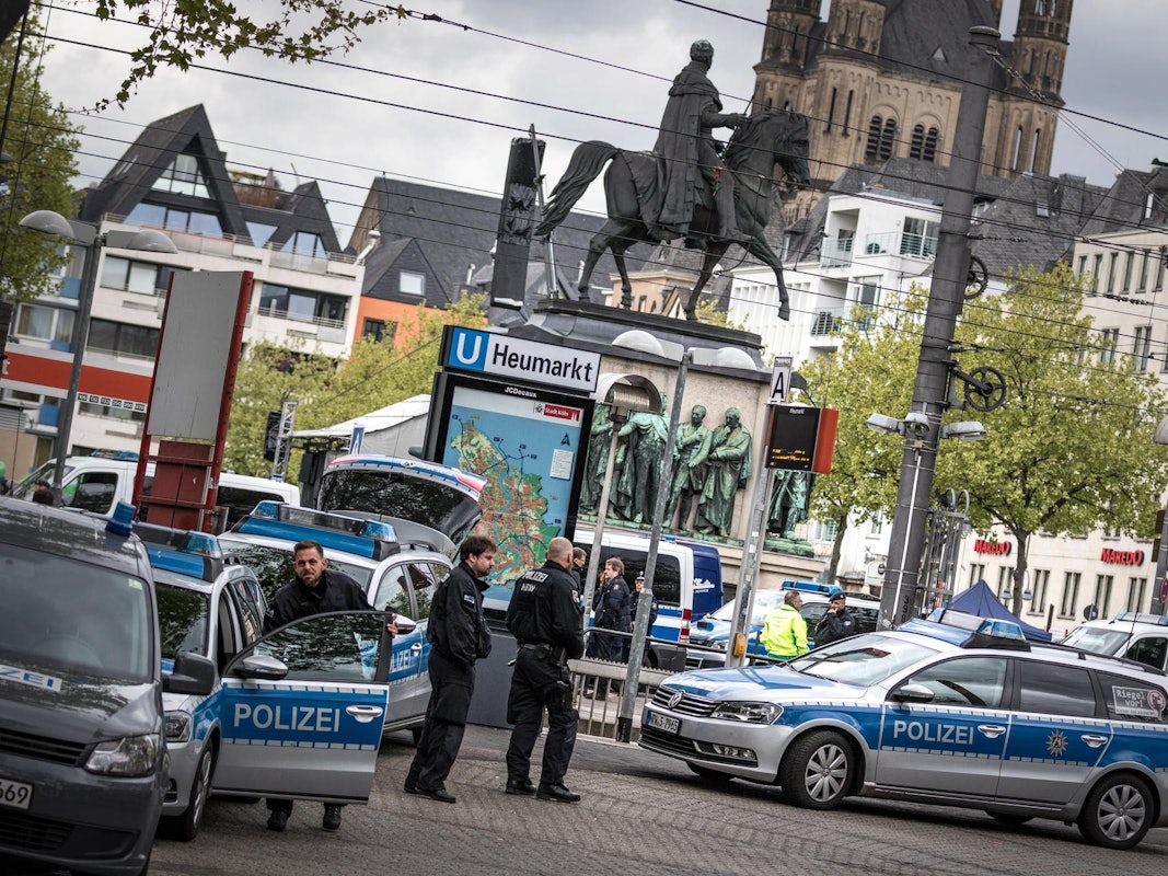 Ein Polizeieinsatz am Heumarkt