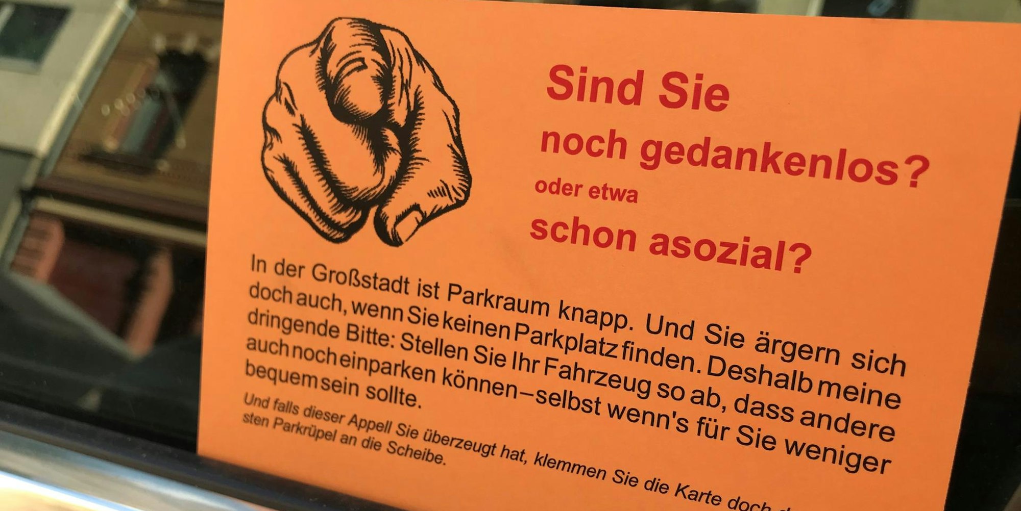 Zettel_Auto_Köln_Claus_Bienfait