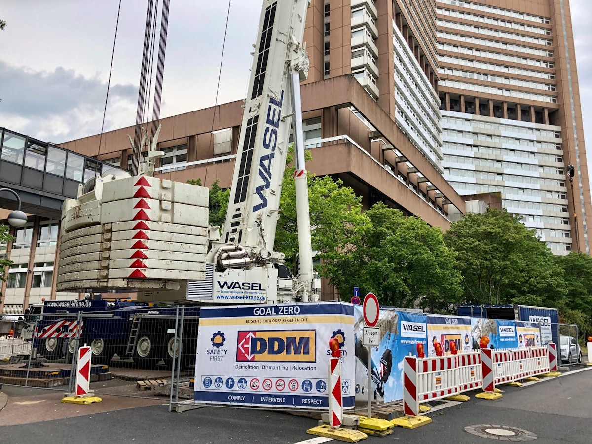 Landgericht, Unglück, Kran