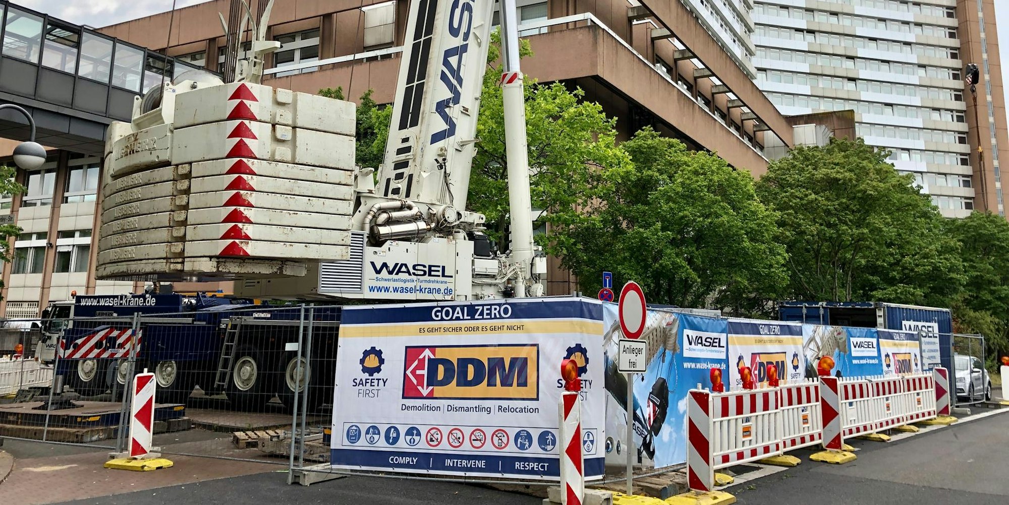 Landgericht, Unglück, Kran