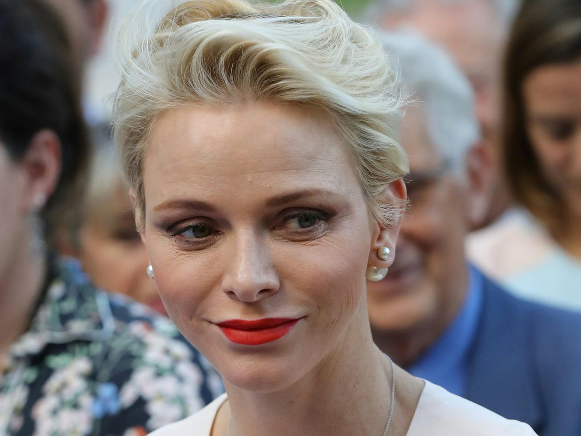 Charlène von Monaco im September 2019 mit ihrem blonden Bob.