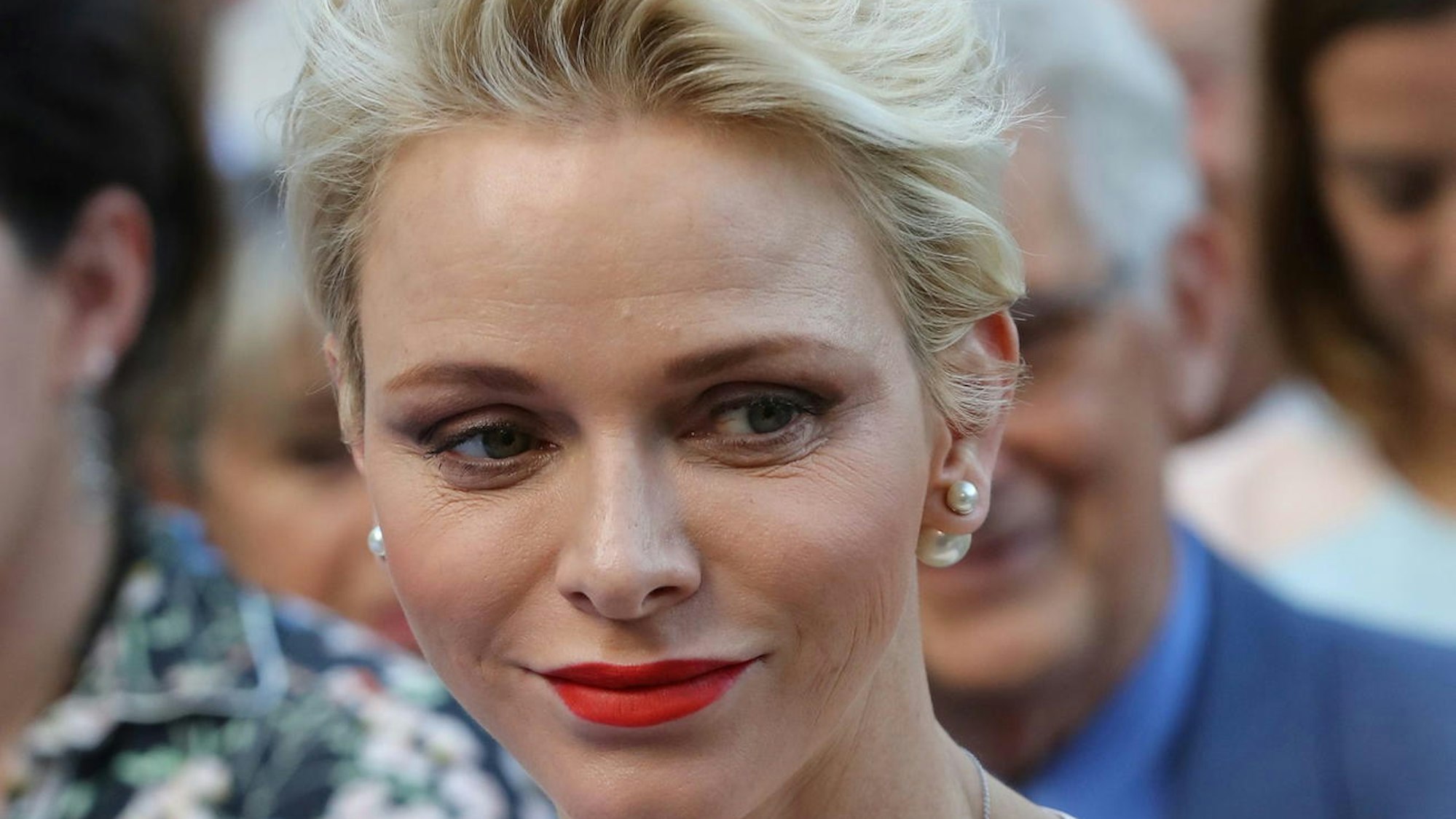 Charlène von Monaco im September 2019 mit ihrem blonden Bob.