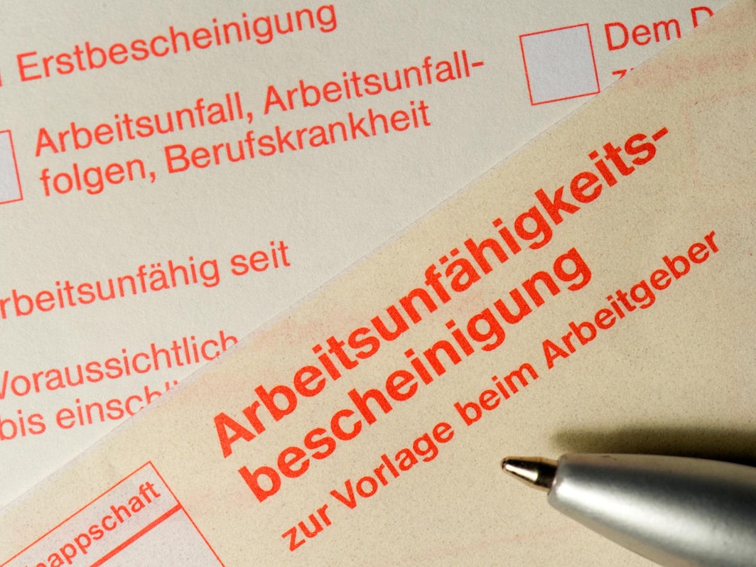 Arbeitsunfähigkeitsbescheinigung