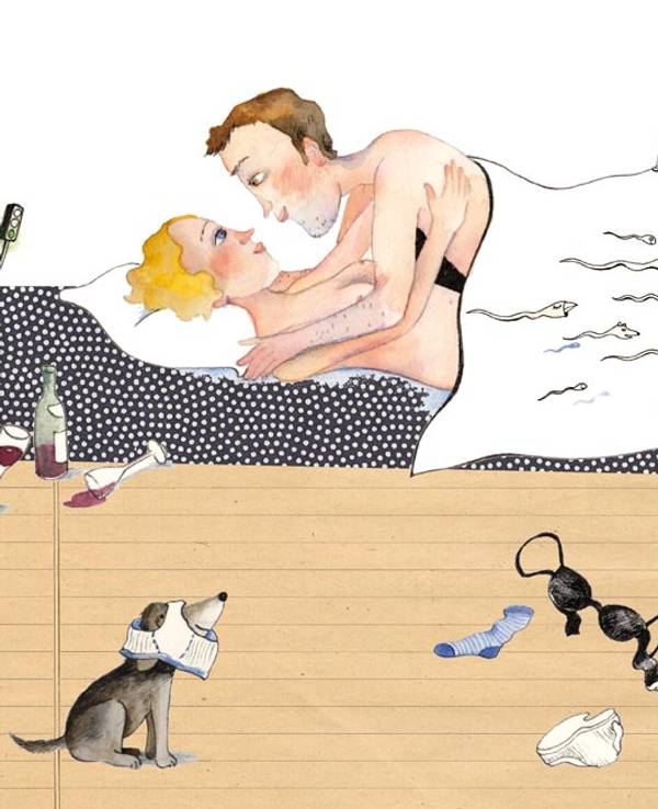 Aufklärung Paar Bett Sex