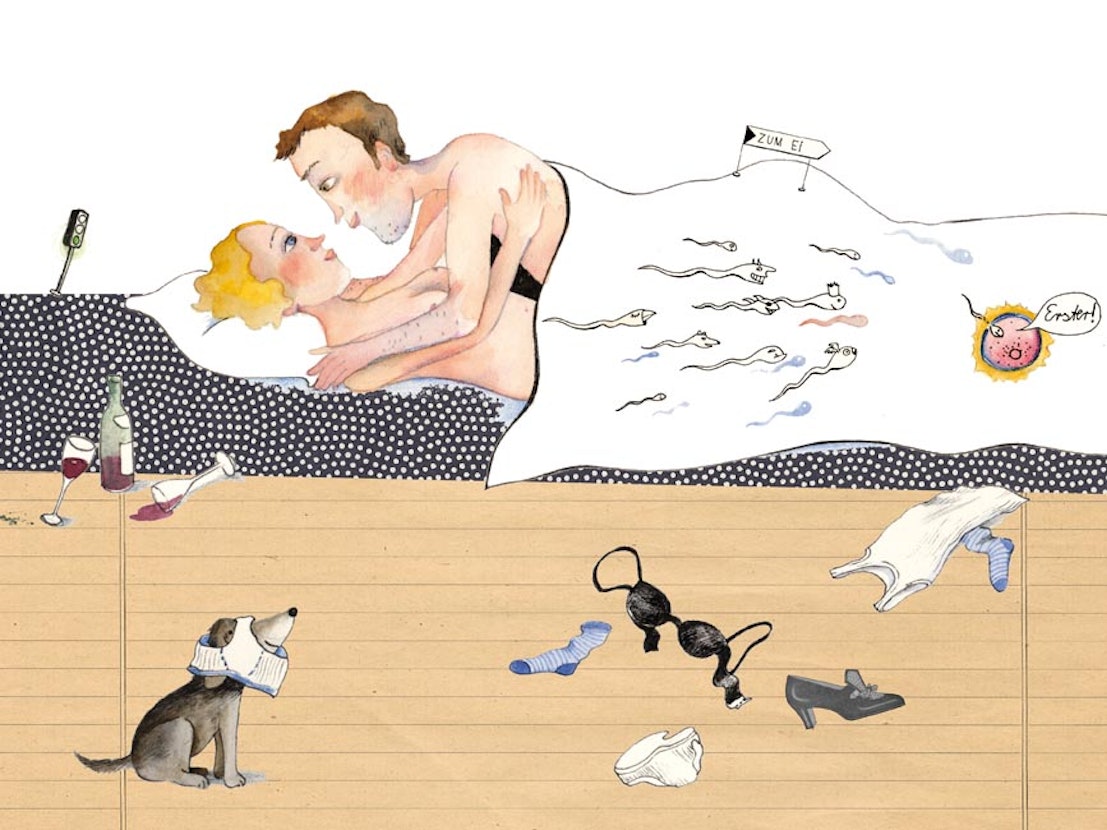 Aufklärung Paar Bett Sex