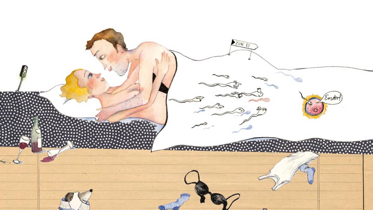 Aufklärung Paar Bett Sex