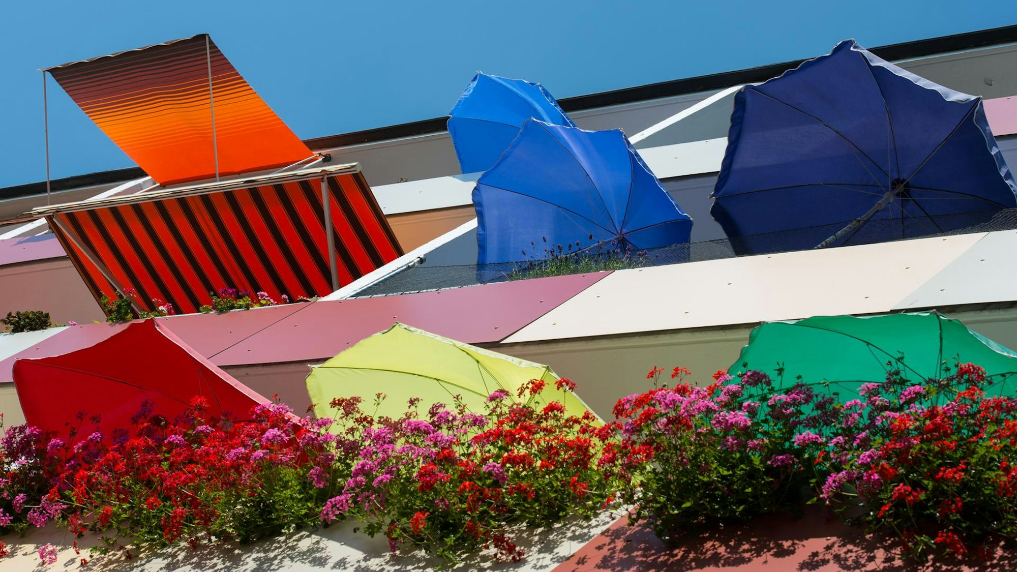 Sonnenschirme sind kein Problem.