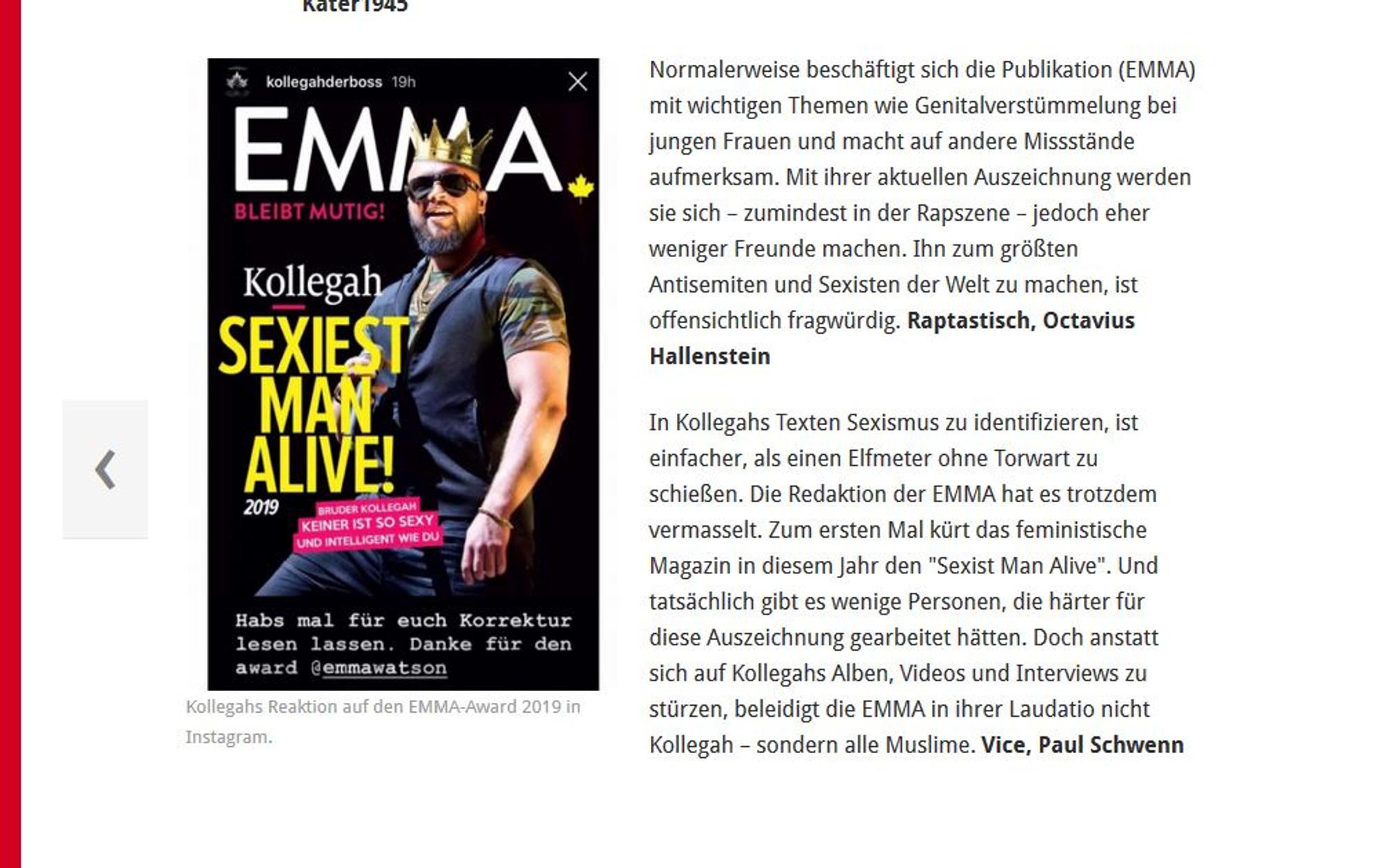 Kollegahs korrigierter Magazintitel